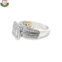 Woman's Charriol Diamond Engagement Ring in 18K White Gold .84CTW